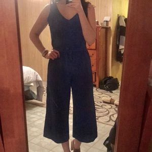 Elaine Rose- Royal Blue Cropped leg Jumpsuit